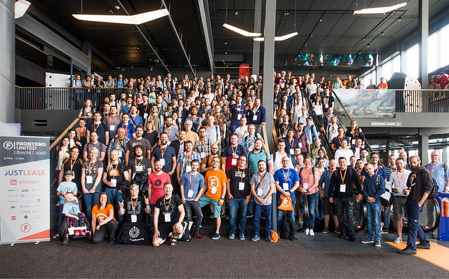 Group photo of Frontend United Utrecht 2018
